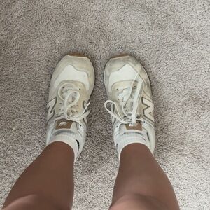 New Balance 574 cream color